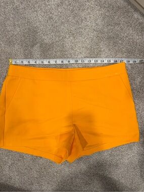 Women's Bright Orange Tailored Shorts MID rise express shortie